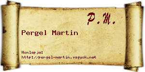 Pergel Martin névjegykártya